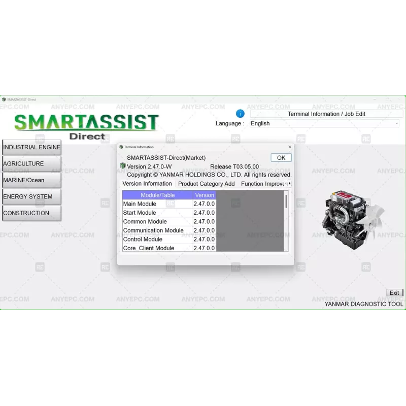 YANMAR DIAGNOSTIC TOOL SA-DIRECT 2.47.0 [2024.12]