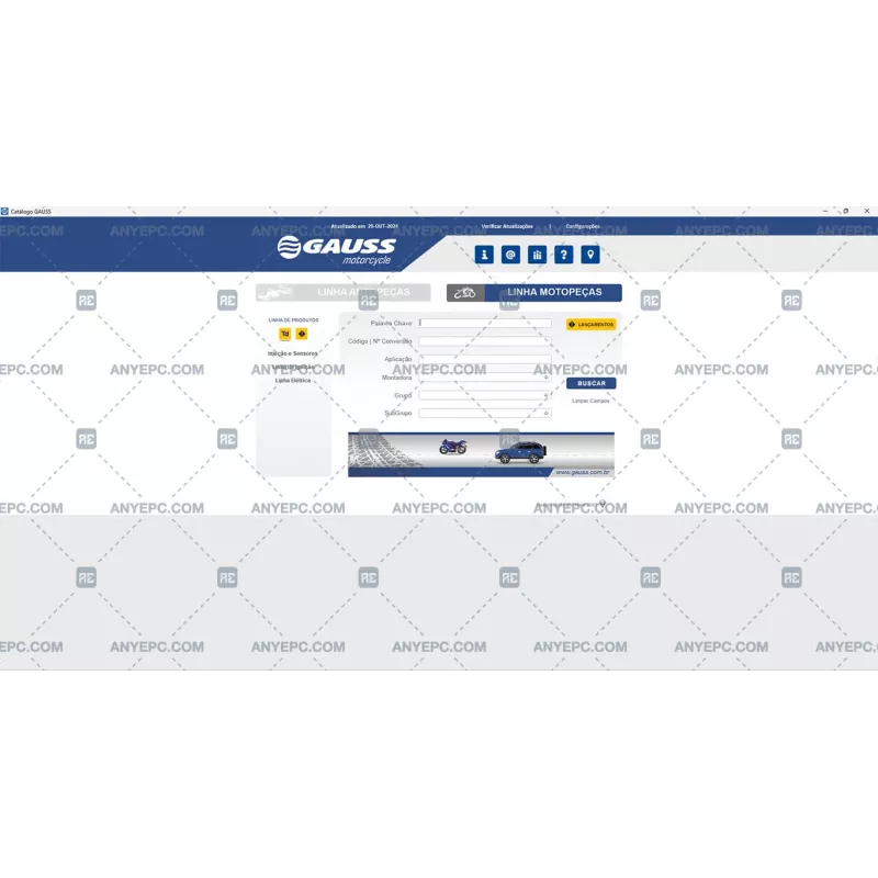 GAUSS PARTS CATALOG PORTUGUESE 2024.10