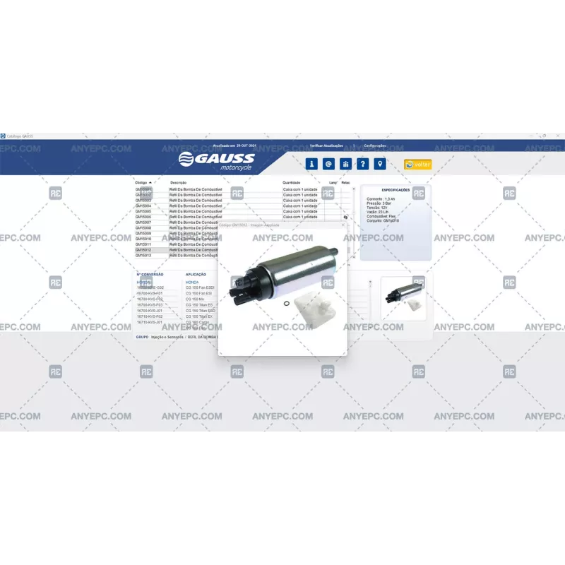 GAUSS PARTS CATALOG PORTUGUESE 2024.10