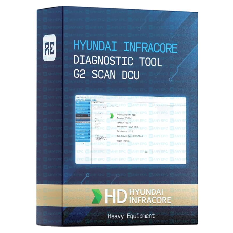 HYUNDAI INFRACORE DIAGNOSTIC TOOL G2 SCAN DCU 03.18 [2024.02]