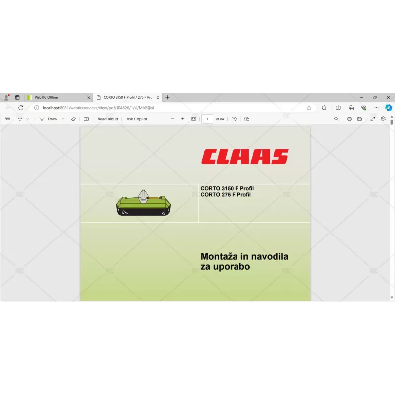 CLAAS WEBTIC OFFLINE SLOVENIAN 4.4.94 [2023.06]