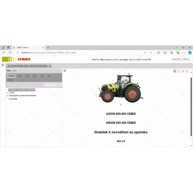 CLAAS WEBTIC OFFLINE SLOVENIAN 4.4.94 [2023.06]