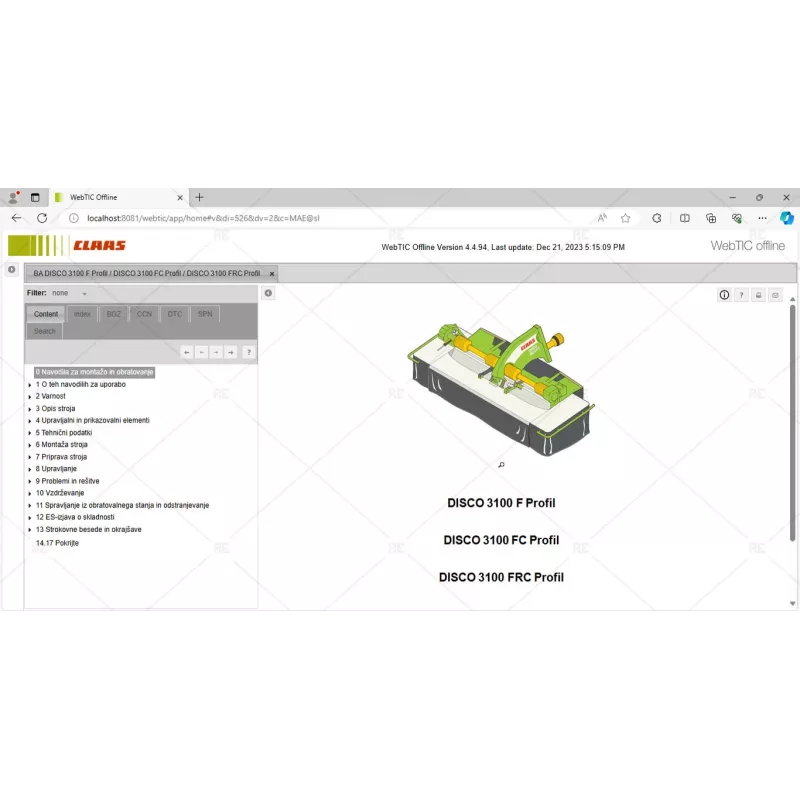 CLAAS WEBTIC OFFLINE SLOVENIAN 4.4.94 [2023.06]