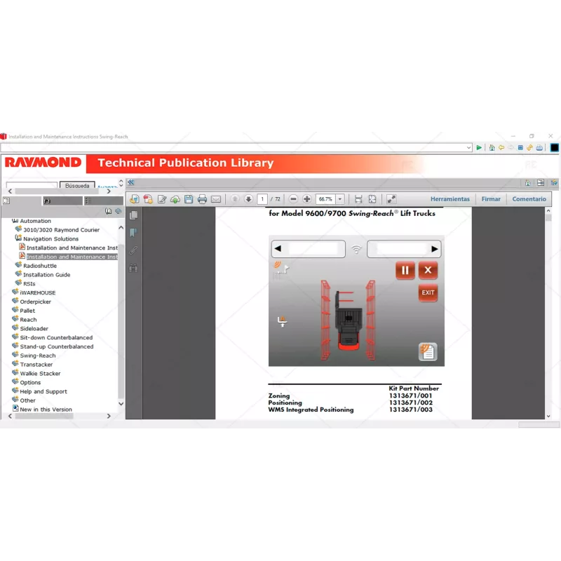 RAYMOND FORKLIFT TECHNICAL PUBLICATION LIBRARY 7.6.76 [2019.06]