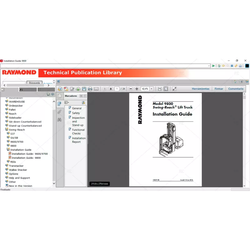 RAYMOND FORKLIFT TECHNICAL PUBLICATION LIBRARY 7.6.76 [2019.06]