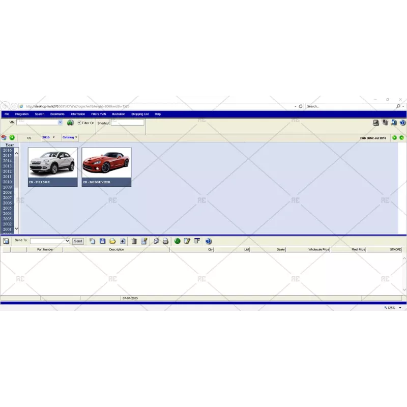 CHRYSLER PAIS SNAP-ON EPC 2015.07