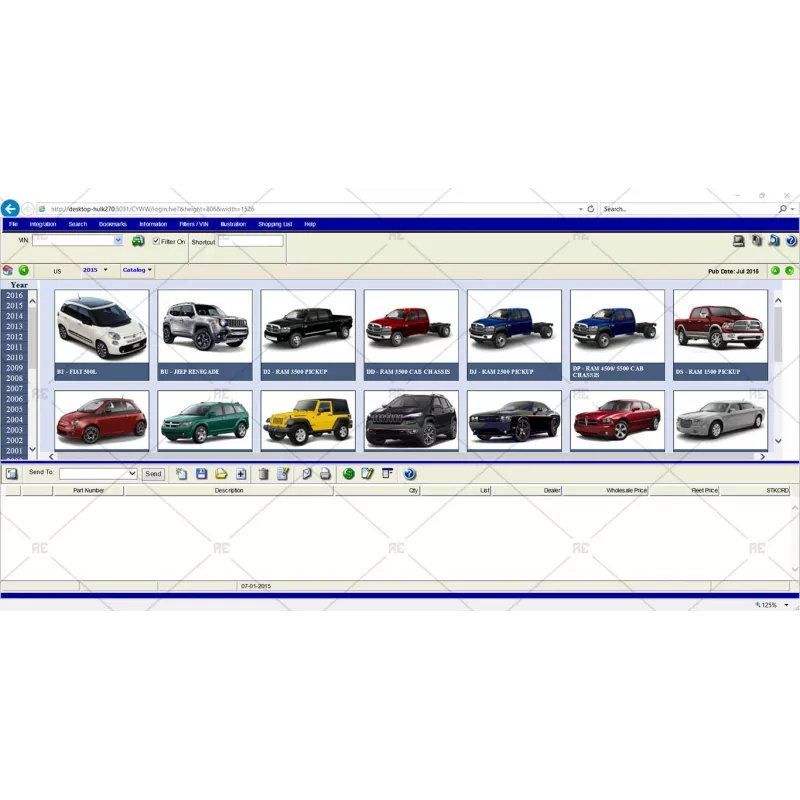 CHRYSLER PAIS SNAP-ON EPC 2015.07