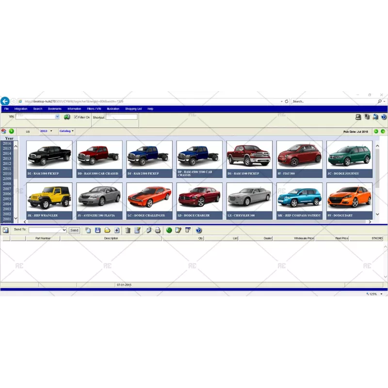 CHRYSLER PAIS SNAP-ON EPC 2015.07