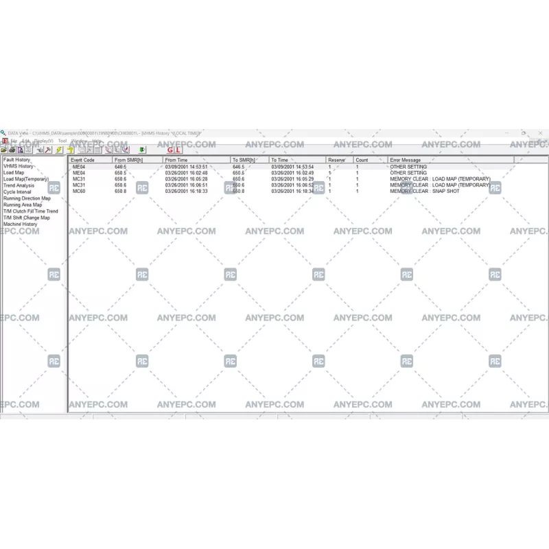 KOMATSU VHMS TECHNICAL ANALYSIS TOOL BOX 3.05.00