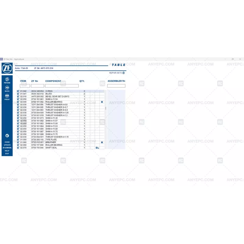 ZF EPC AGRICULTURAL 1 [2025.09]