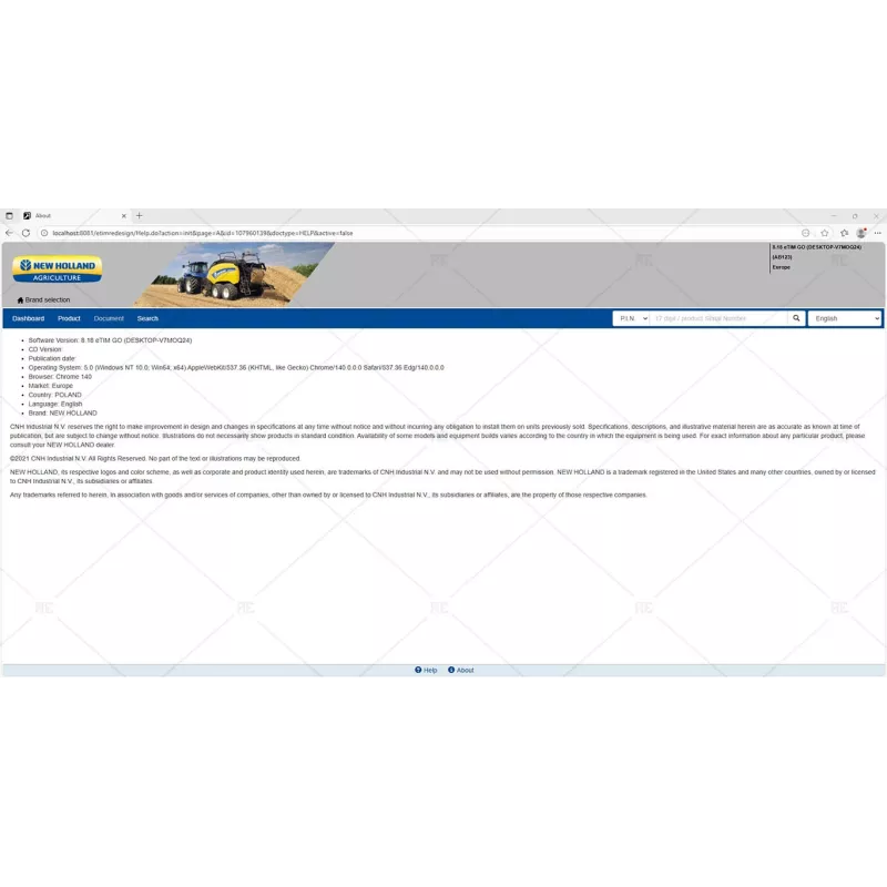 ETIM GO NEW HOLLAND AGRICULTURE 8.18 [2025.08]