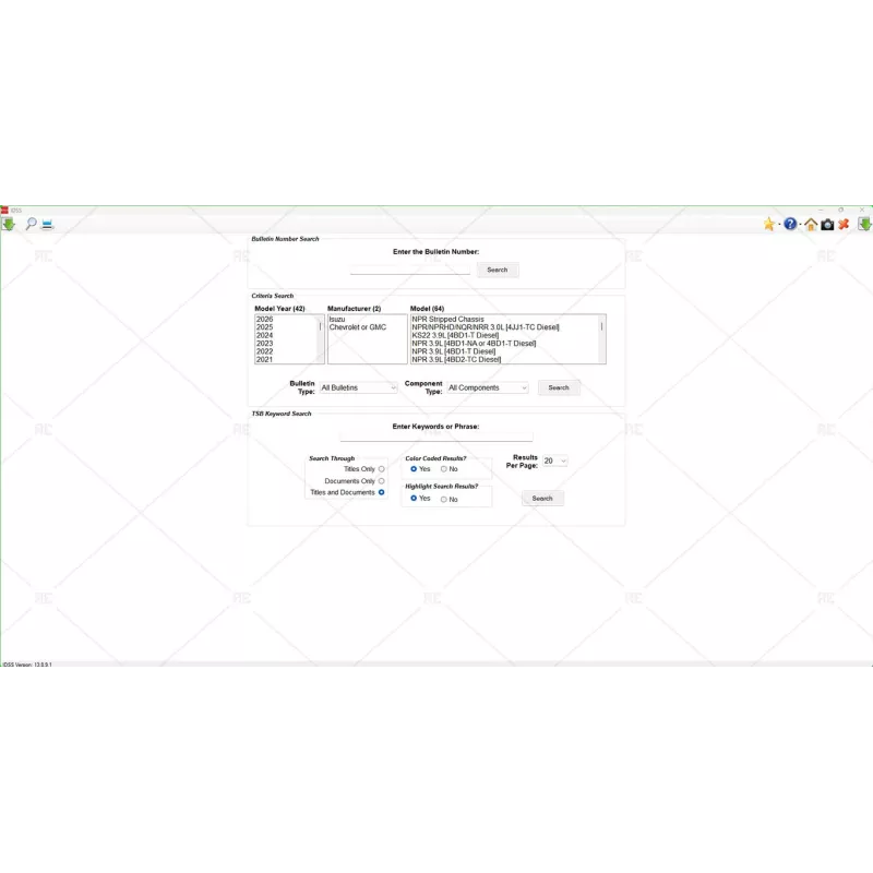 ISUZU US-IDSS DIAGNOSTIC SERVICE SYSTEM 2025.07