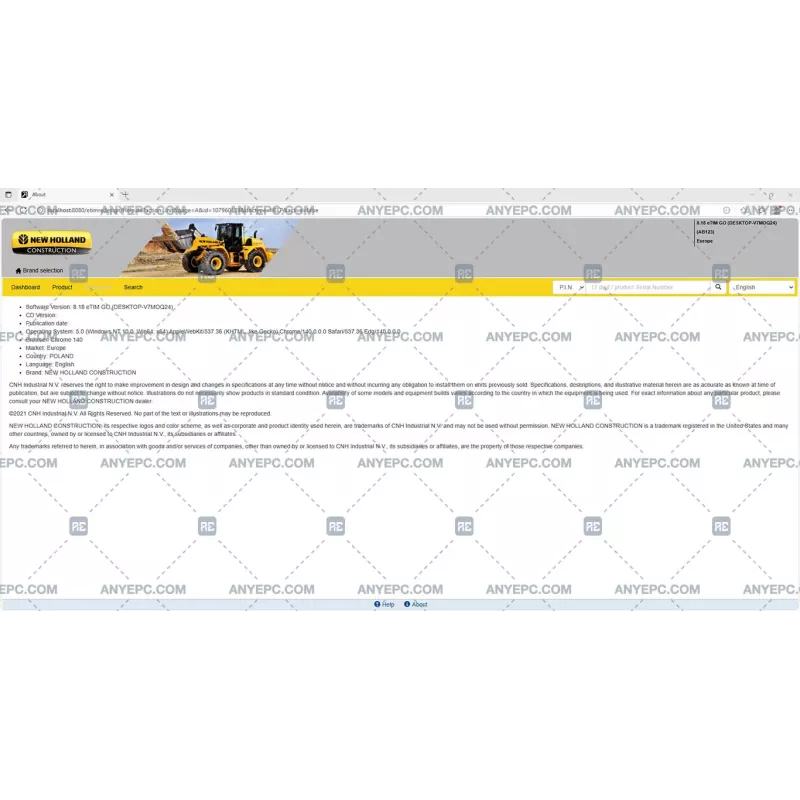 ETIM GO NEW HOLLAND CONSTRUCTION 8.18 [2025.07]