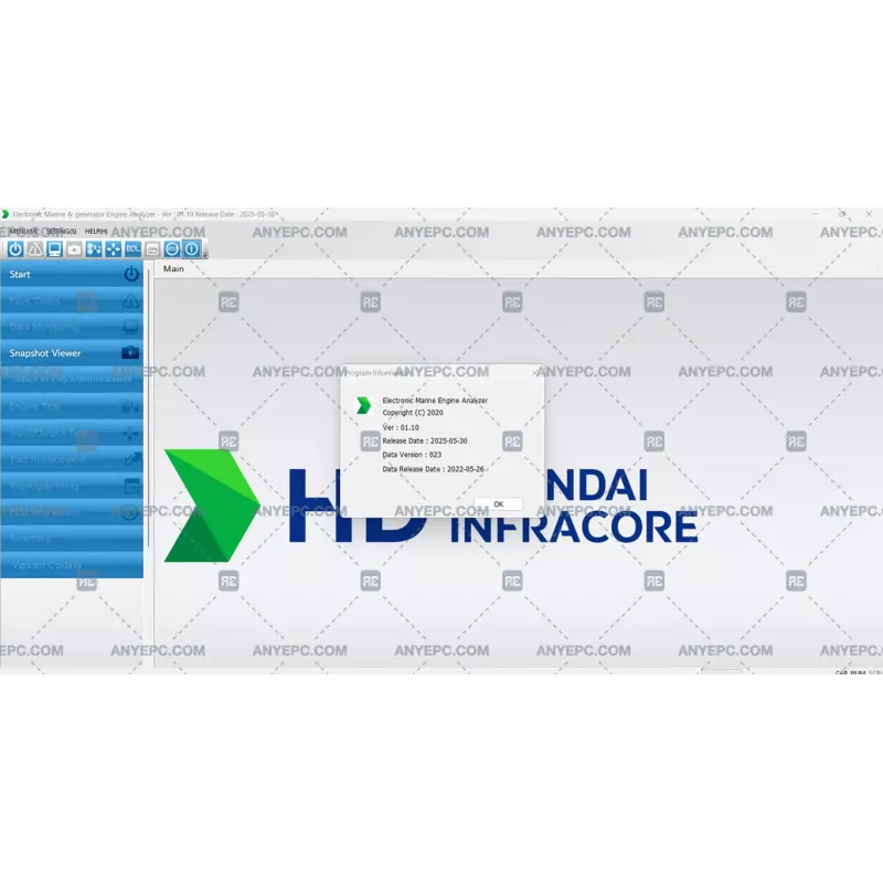 HYUNDAI INFRACORE ELECTRONIC MARINE & GENERATOR ENGINE ANALYZER 01.10 [2025.05]