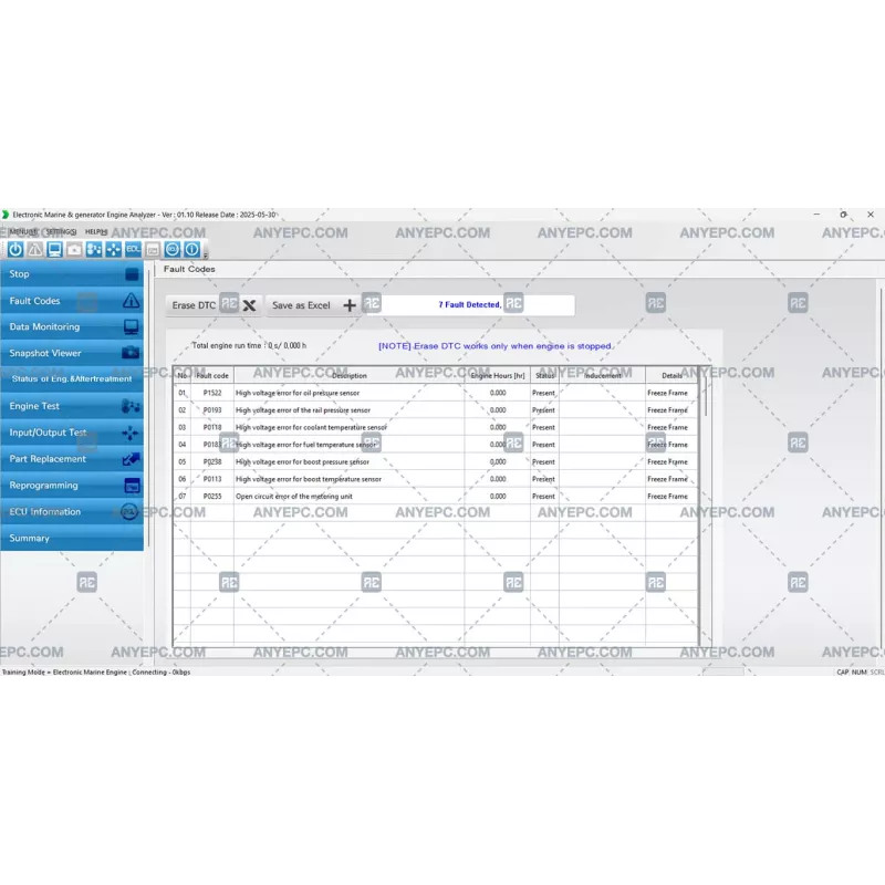HYUNDAI INFRACORE ELECTRONIC MARINE & GENERATOR ENGINE ANALYZER 01.10 [2025.05]