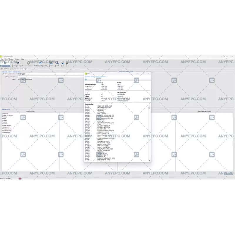 CLAAS PARTS DOC AGRICULTURAL with MACHINE CONFIGURATION 2.2 UPDATE 882 [2025.05]