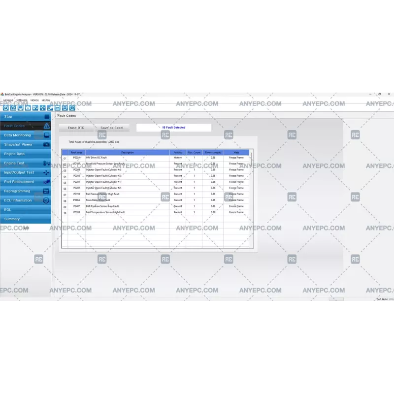BOBCAT ENGINE ANALYZER ECU 02.18 [2024.11]