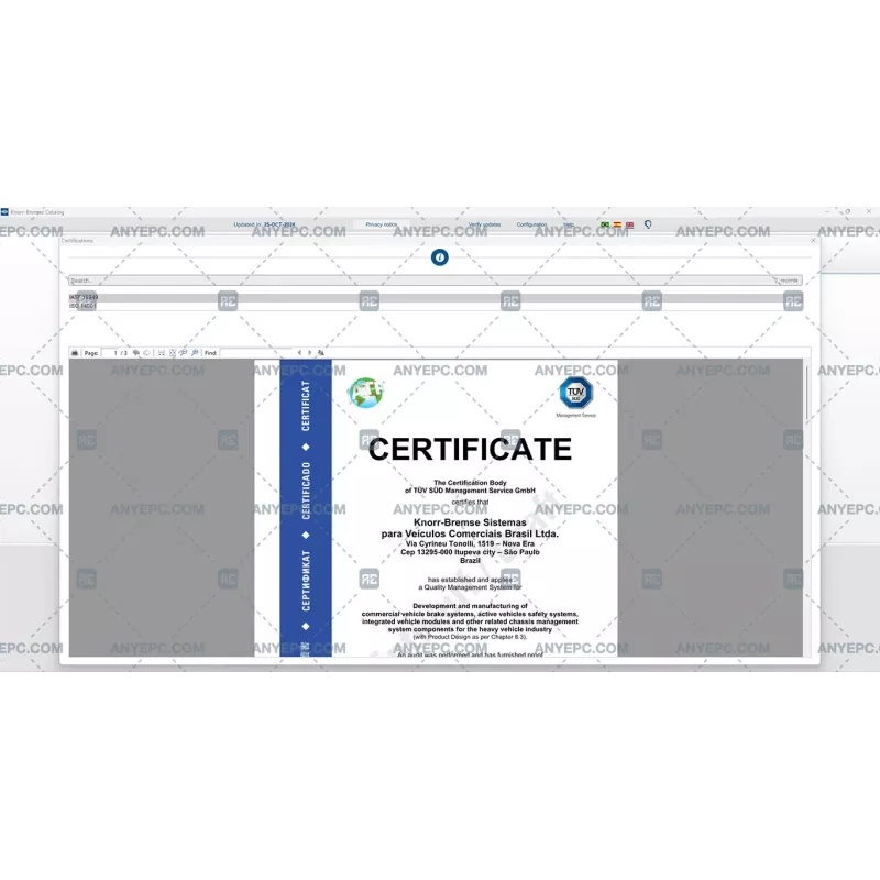 KNORR-BREMSE PARTS CATALOG 2024.10