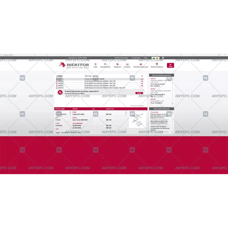 MERITOR PARTS CATALOG 2024.10