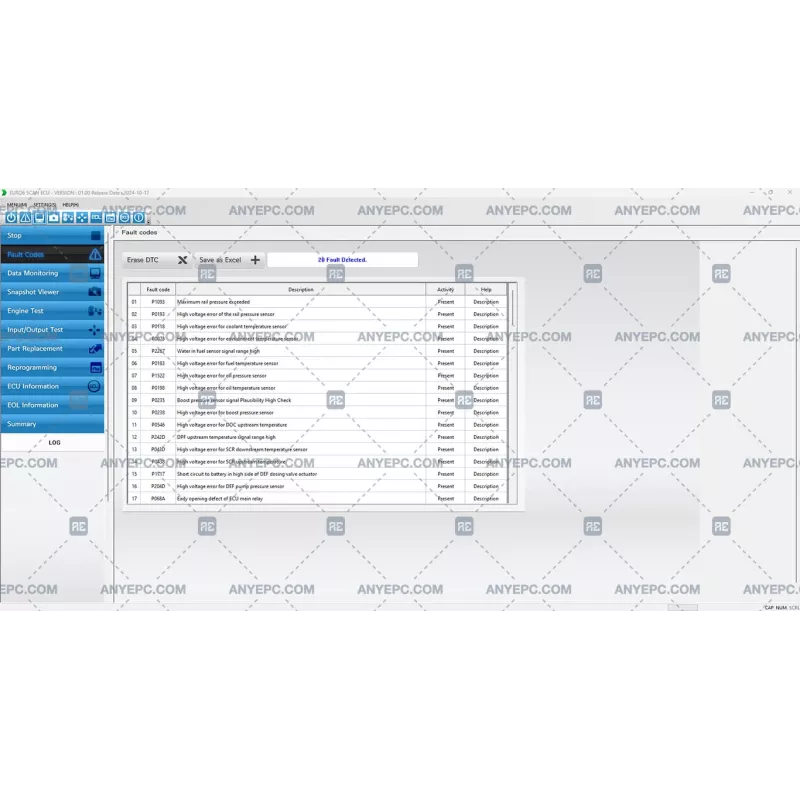 HYUNDAI INFRACORE EURO6 DIESEL SCAN ECU 01.00 [2024.10]