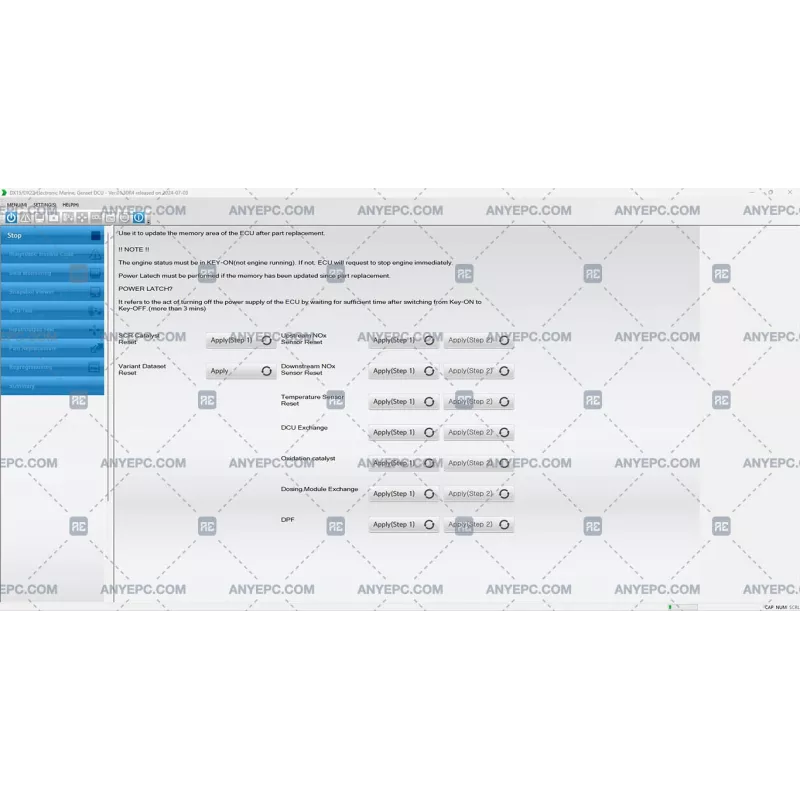 HYUNDAI INFRACORE DX15-DX22 ELECTRONIC MARINE GENSET DCU 01.30R4 [2024.07]