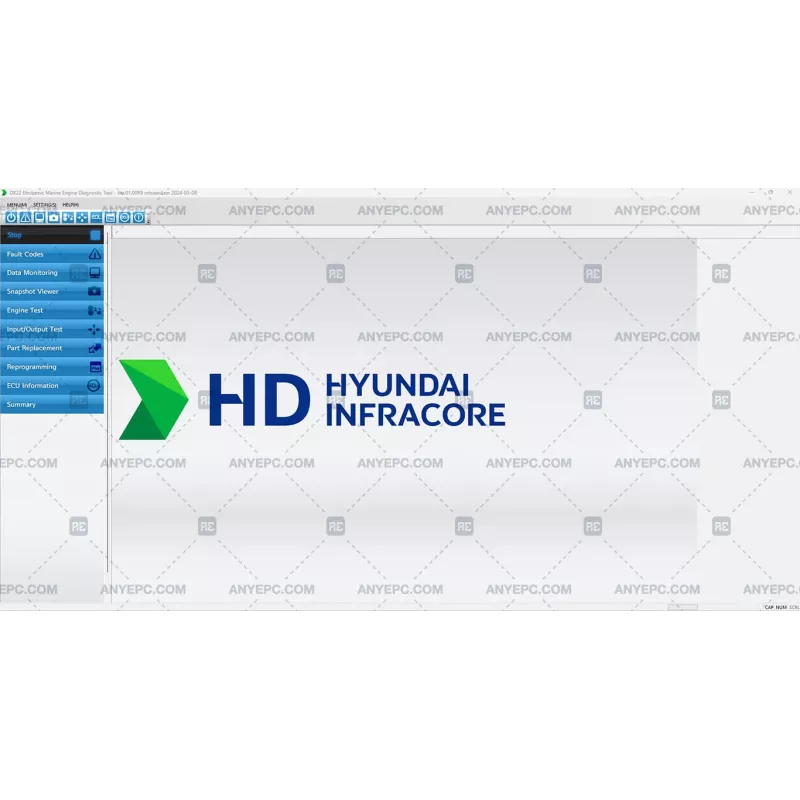 HYUNDAI INFRACORE DX22 ELECTRONIC MARINE ENGINE DIAGNOSTIC TOOL 01.00 [2024.05]