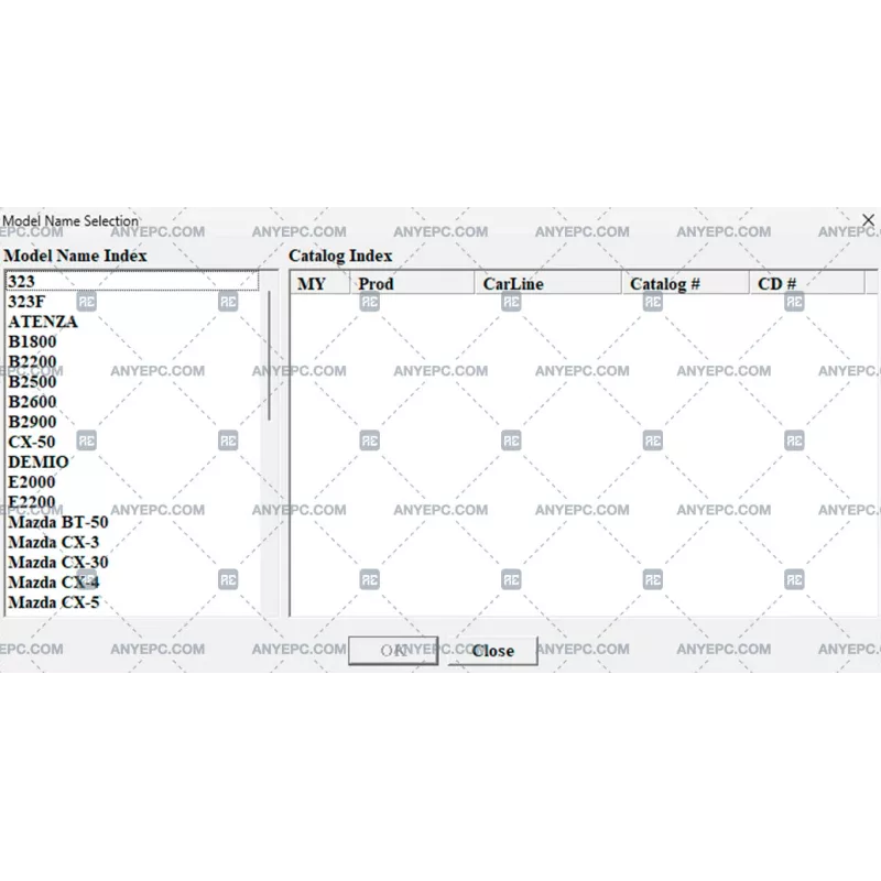 MAZDA GENERAL ELECTRONIC PARTS CATALOGUE 2024.05