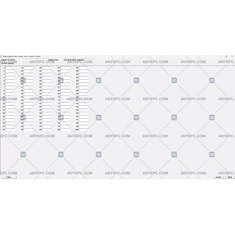 MAZDA GENERAL ELECTRONIC PARTS CATALOGUE 2024.05