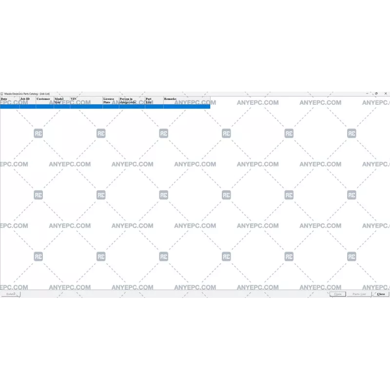 MAZDA GENERAL ELECTRONIC PARTS CATALOGUE 2024.05