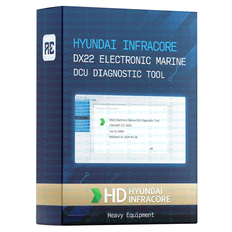 HYUNDAI INFRACORE DX22 ELECTRONIC MARINE DCU DIAGNOSTIC TOOL 01.00 [2024.04]