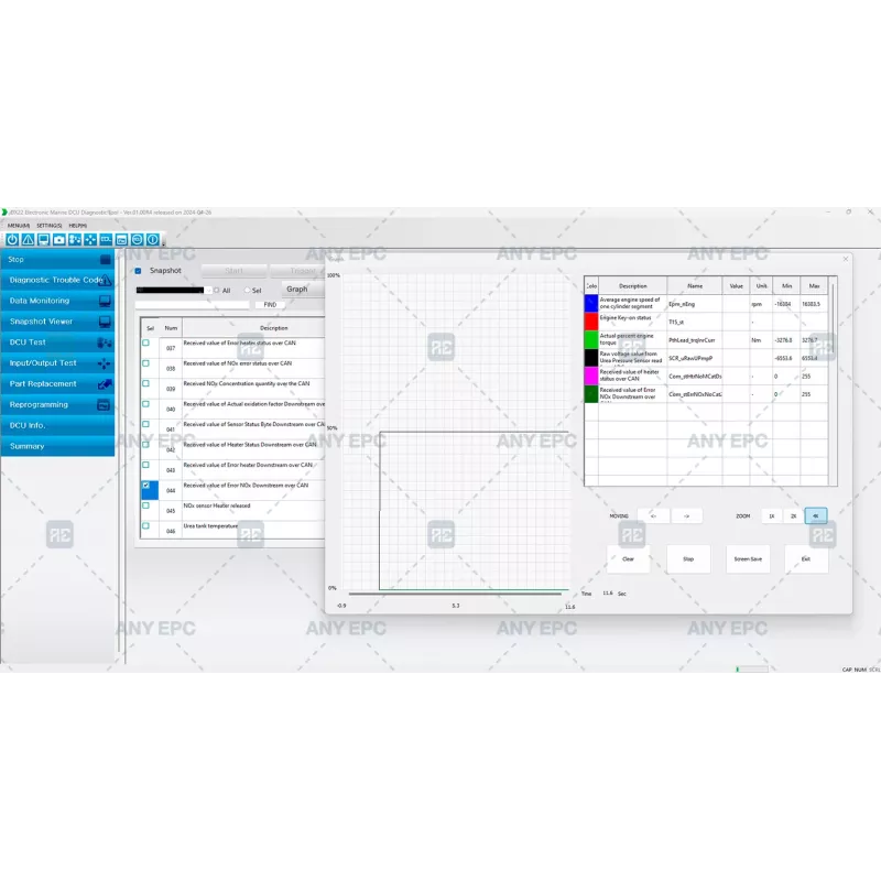 HYUNDAI INFRACORE DX22 ELECTRONIC MARINE DCU DIAGNOSTIC TOOL 01.00 [2024.04]