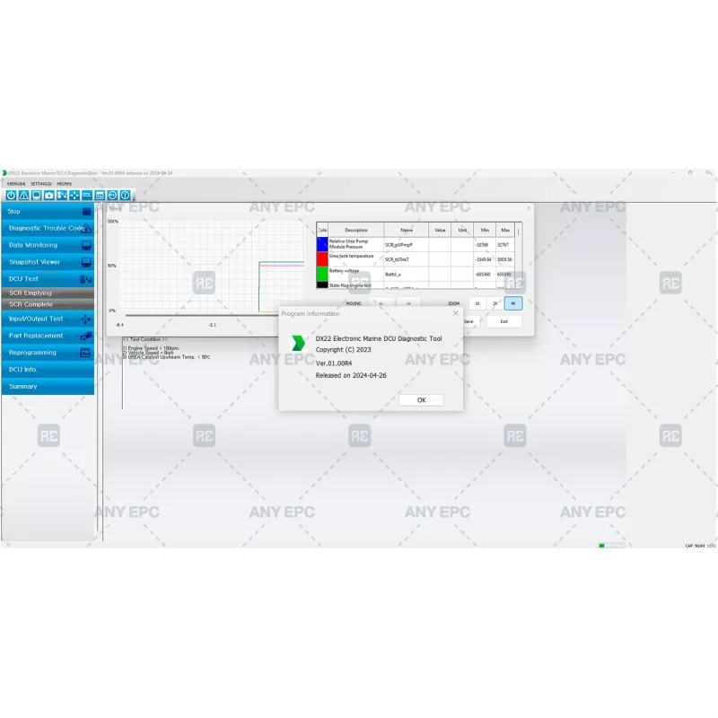 HYUNDAI INFRACORE DX22 ELECTRONIC MARINE DCU DIAGNOSTIC TOOL 01.00 [2024.04]