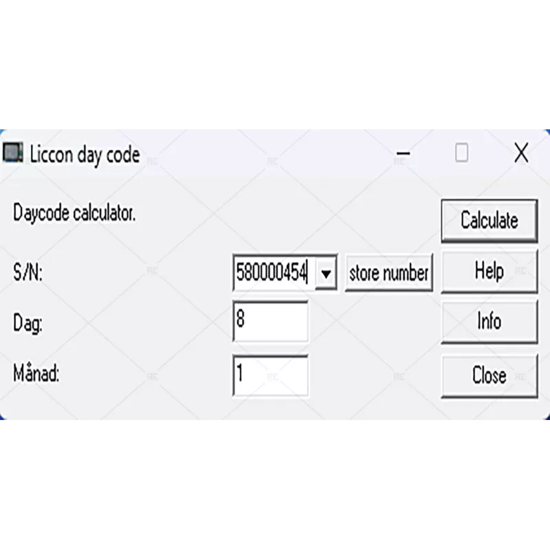 LIEBHERR LICCON DAY CODE CALCULATOR 2.101