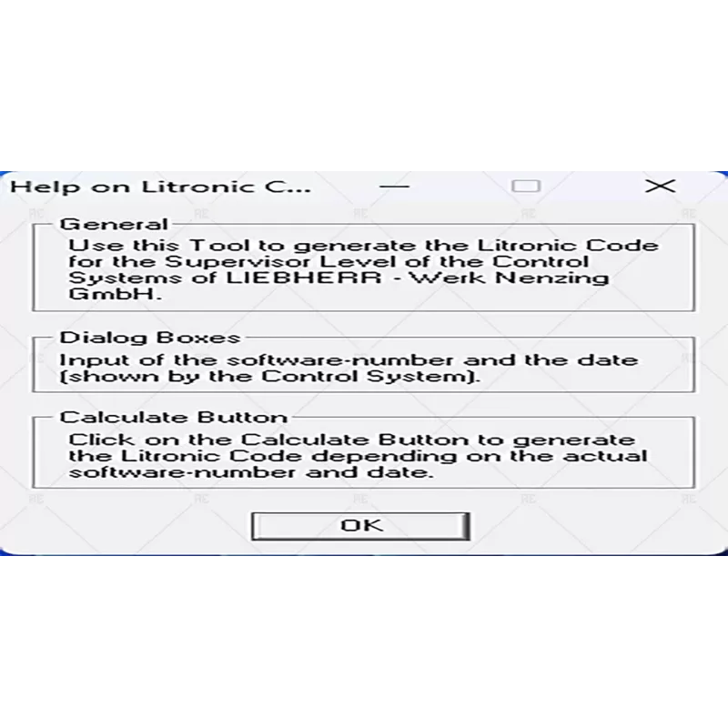 LIEBHERR LICCON DAY CODE CALCULATOR 2.101