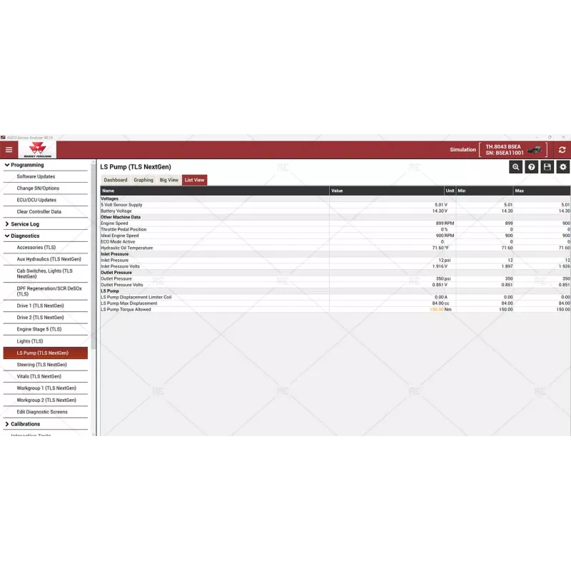 AGCO SERVICE ANALYZER 90.14
