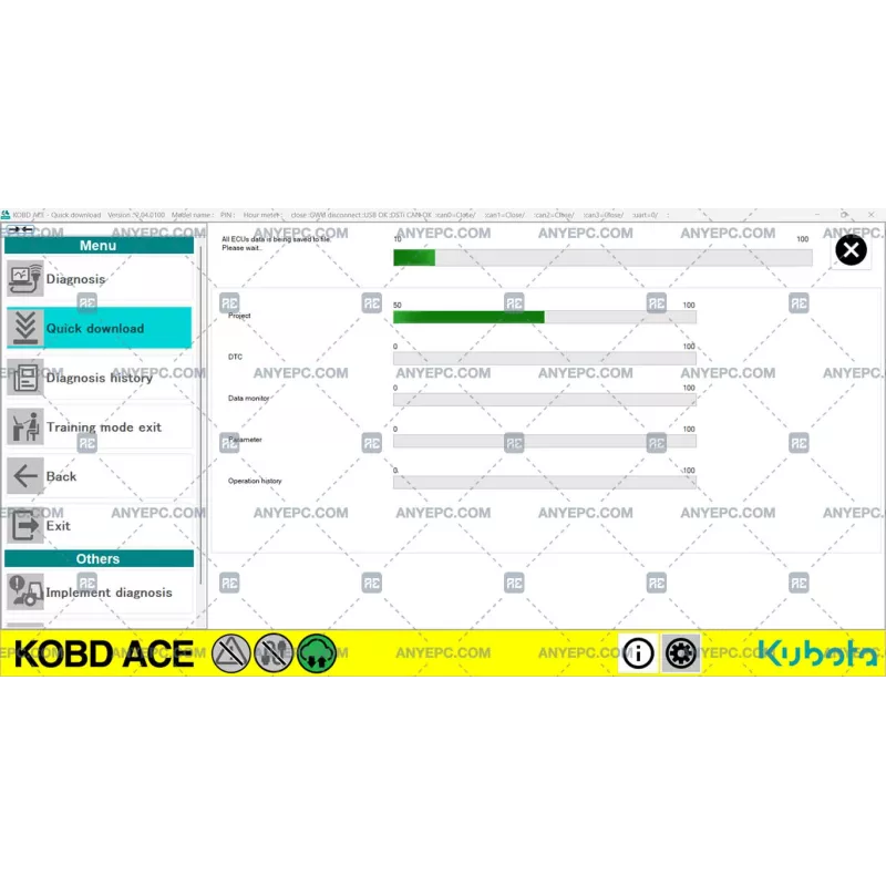 KUBOTA ON BOARD DIAGNOSTIC ACE v2.04.0100 [2024.01]
