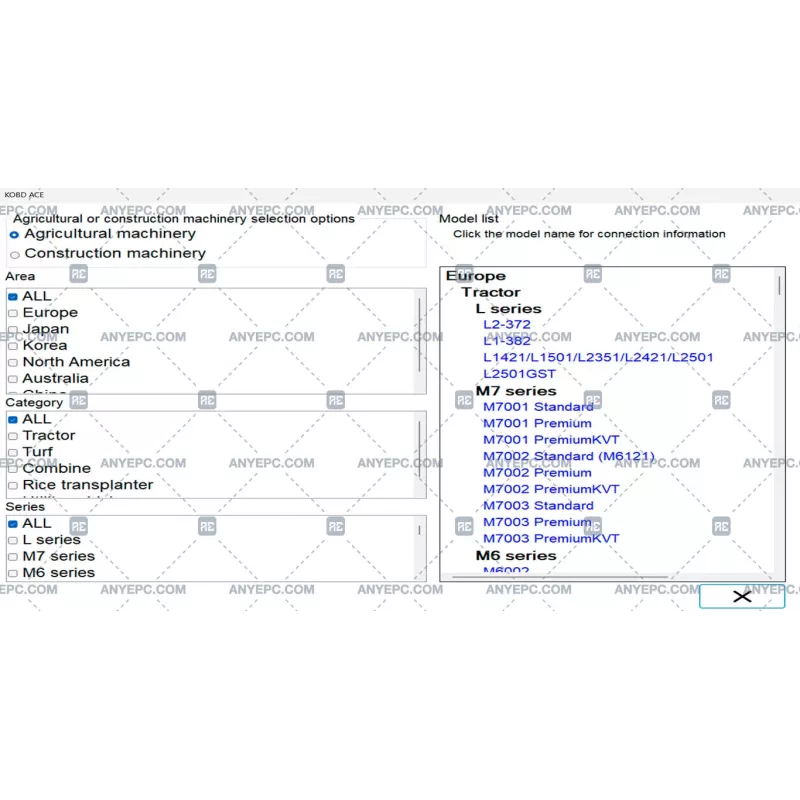KUBOTA ON BOARD DIAGNOSTIC ACE v2.04.0100 [2024.01]