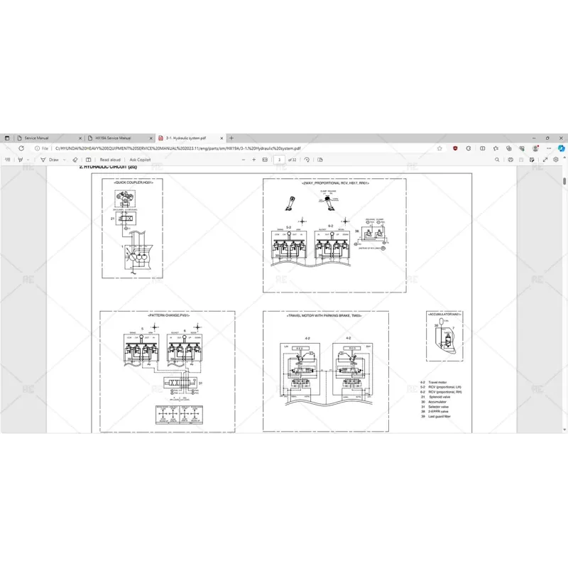 HYUNDAI HEAVY EQUIPMENT SERVICE MANUAL 2023.11