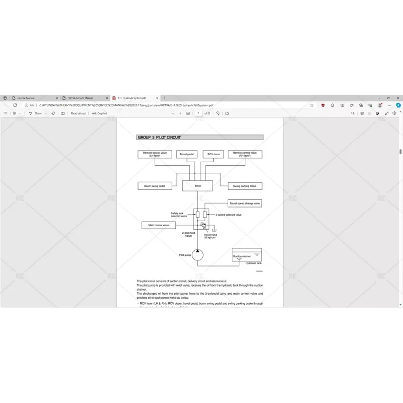 HYUNDAI HEAVY EQUIPMENT SERVICE MANUAL 2023.11