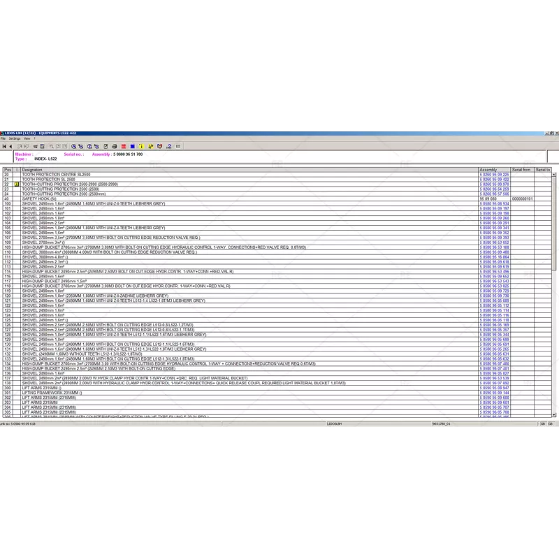 LIEBHERR LIDOS COT+LBH+LFR+LHB+LWT EPC OFFLINE & SERVICE DOCUMENTATION COMPONENTS + EARTHMOVING ENGLISH OFFLINE [VMware]