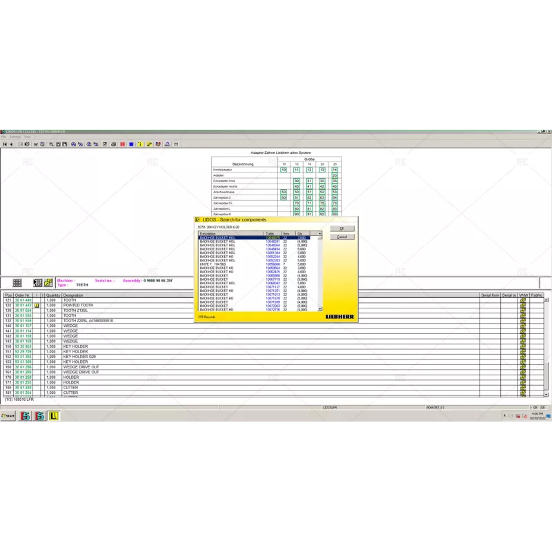 LIEBHERR LIDOS COT+LBH+LFR+LHB+LWT EPC OFFLINE & SERVICE DOCUMENTATION COMPONENTS + EARTHMOVING ENGLISH OFFLINE [VMware]