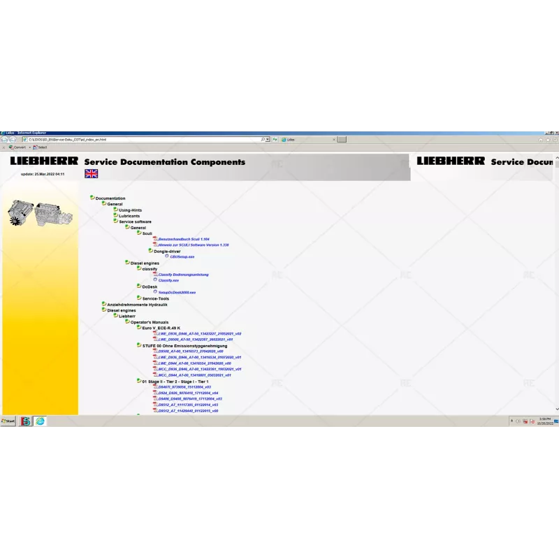 LIEBHERR LIDOS COT+LBH+LFR+LHB+LWT EPC OFFLINE & SERVICE DOCUMENTATION COMPONENTS + EARTHMOVING ENGLISH OFFLINE [VMware]