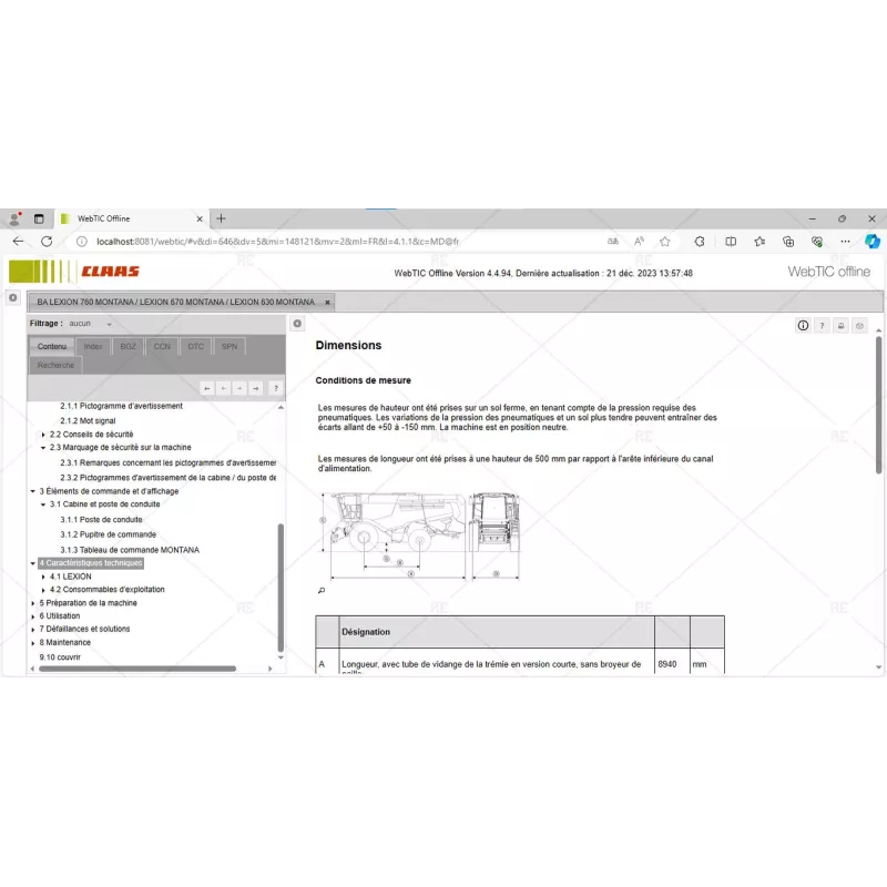 CLAAS WEBTIC OFFLINE FRENCH 4.4.94 [2023.09]