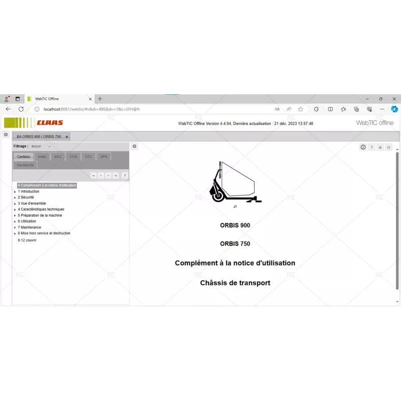 CLAAS WEBTIC OFFLINE FRENCH 4.4.94 [2023.09]