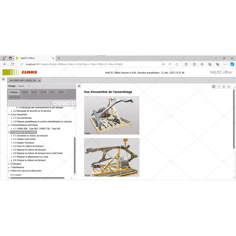 CLAAS WEBTIC OFFLINE FRENCH 4.4.94 [2023.09]