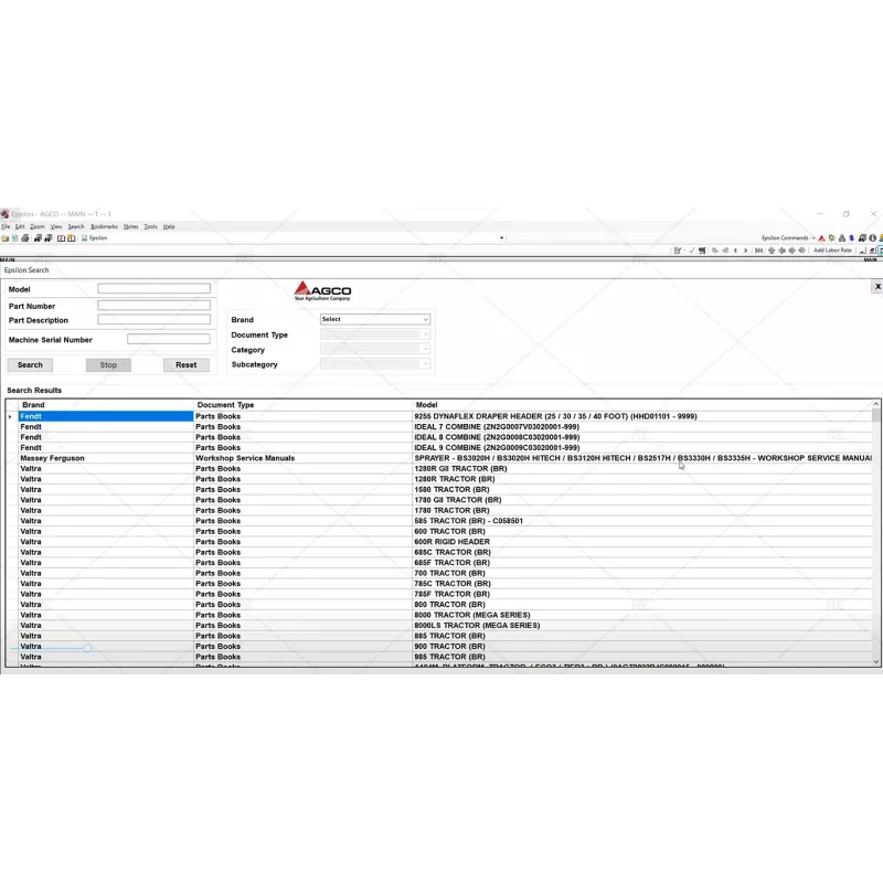VALTRA AG SOUTH AMERICA PARTS BOOKS & WORKSHOP MANUAL 2020.03