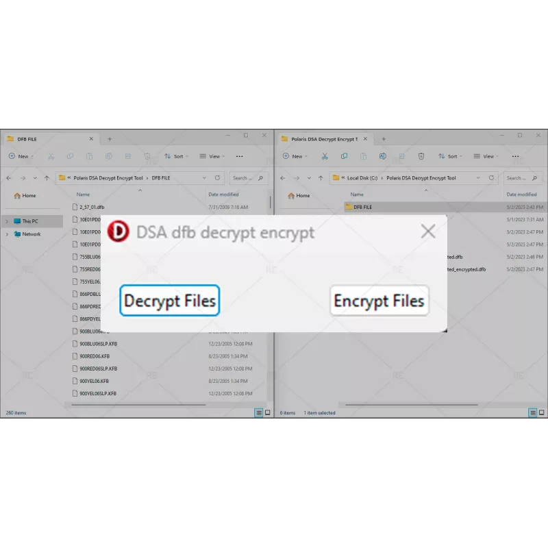 POLARIS DSA DECRYPT-ENCRYPT TOOL
