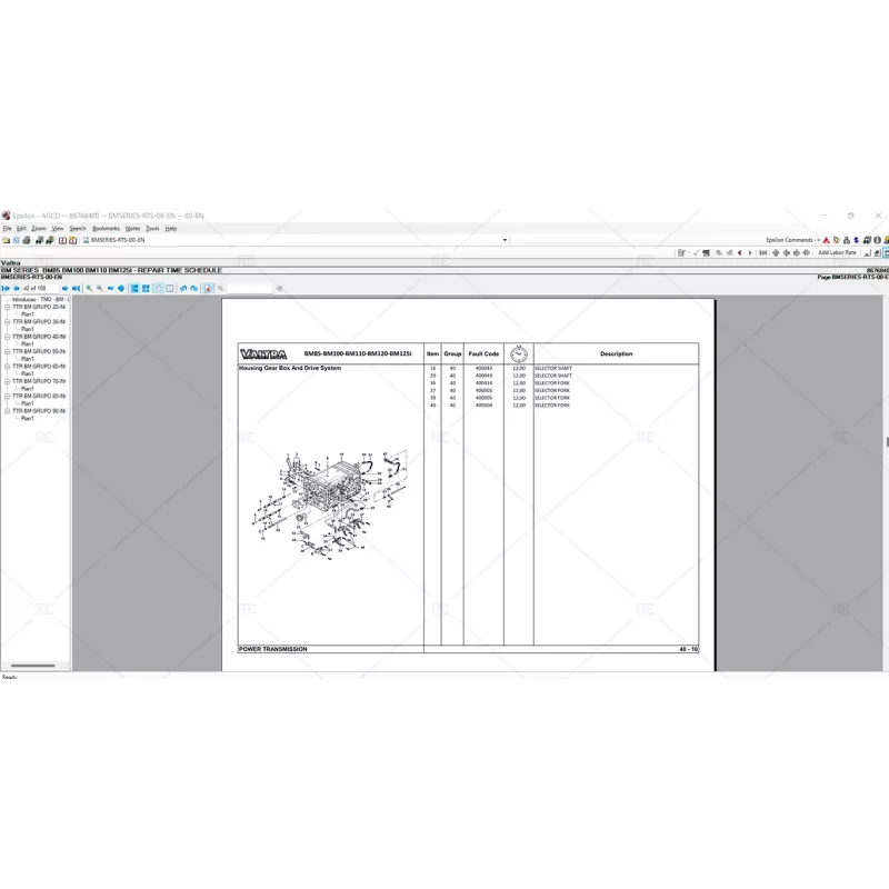VALTRA AUSTRALIA AG PARTS BOOK & WORKSHOP SERVICE MANUALS 2019.05