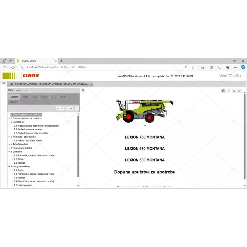 CLAAS WEBTIC OFFLINE SERBIAN 4.4.94 [2023.08]