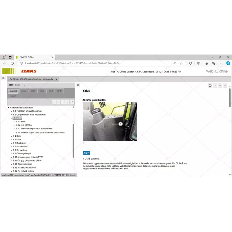 CLAAS WEBTIC OFFLINE TURKISH 4.4.94 [2023.08]